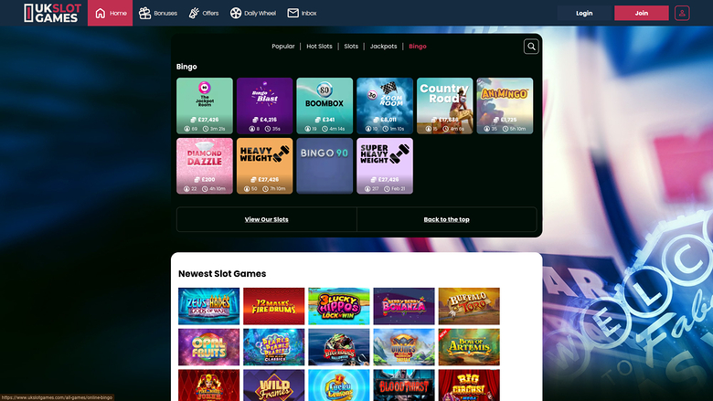 UK Slot Games Desktop Bingo