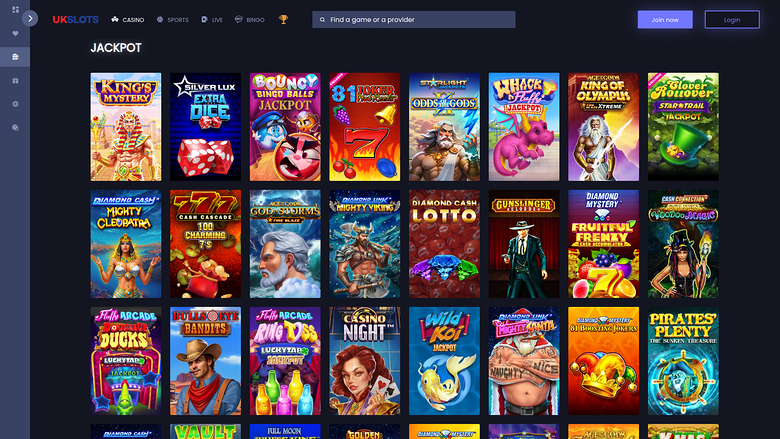 Jackpot sur ordinateur de UK Slots Casino