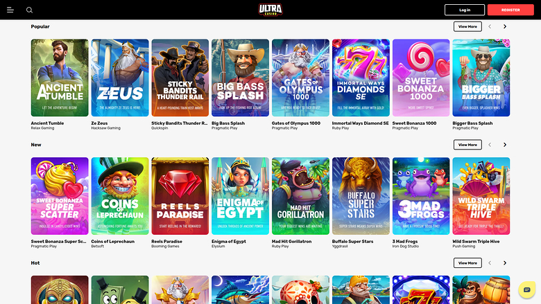 Jeux de bureau de Ultra Casino