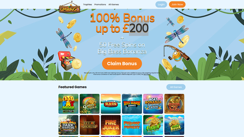 Homepage desktop di Umbingo