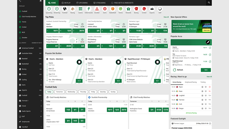 Sports sur ordinateur de Unibet Casino