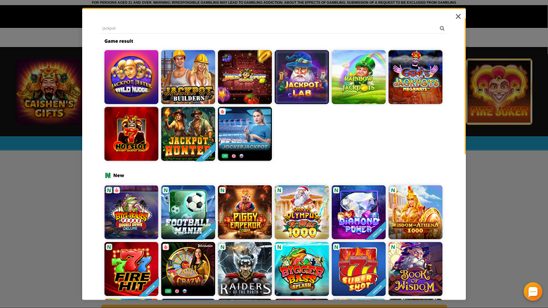 Jackpot sur ordinateur de Uniclub