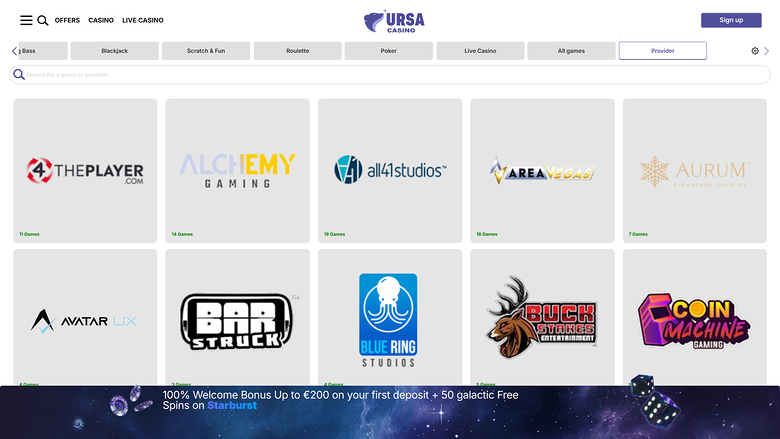 Ursa Casino Game Developers