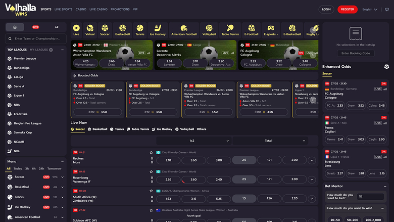 ValhallaWins Casino Desktop Sports