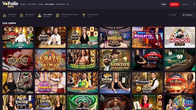 ValhallaWins Casino Croupier en direct