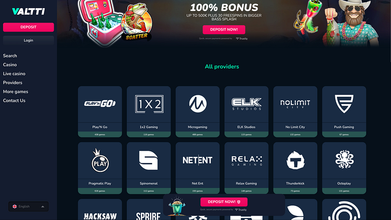 Développeurs de jeux de bureau Valtti Casino