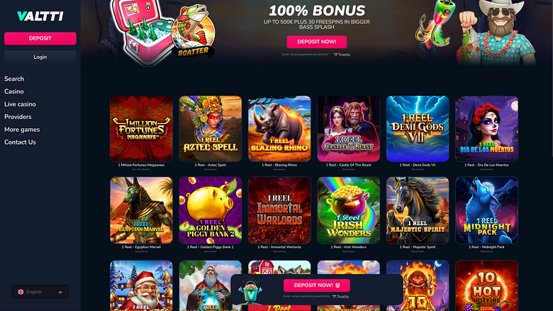 Jeux de casino Valtti sur ordinateur