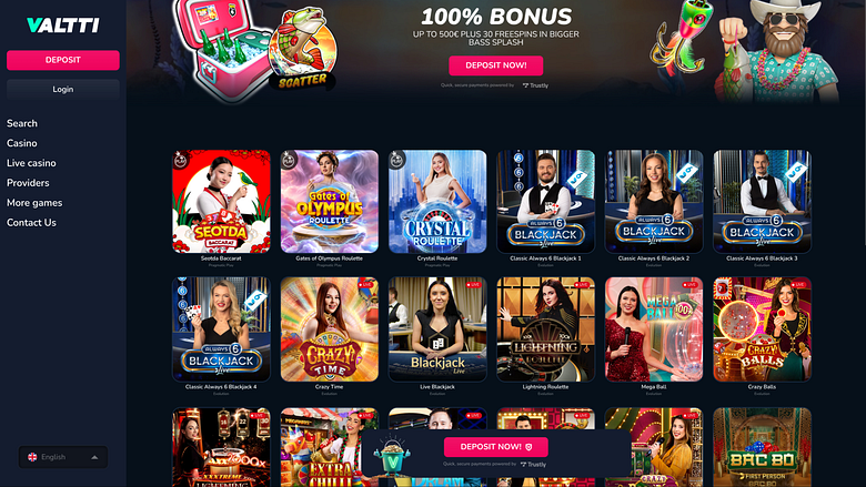 Croupier en direct de bureau Valtti Casino