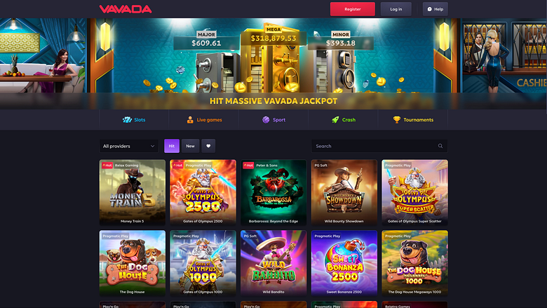 Vavada Casino Desktop-Startseite