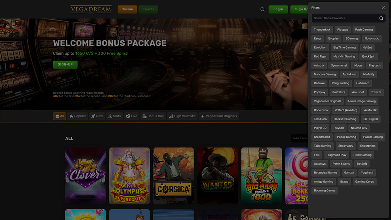 Développeurs du jeu de casino Vegadream pour ordinateur