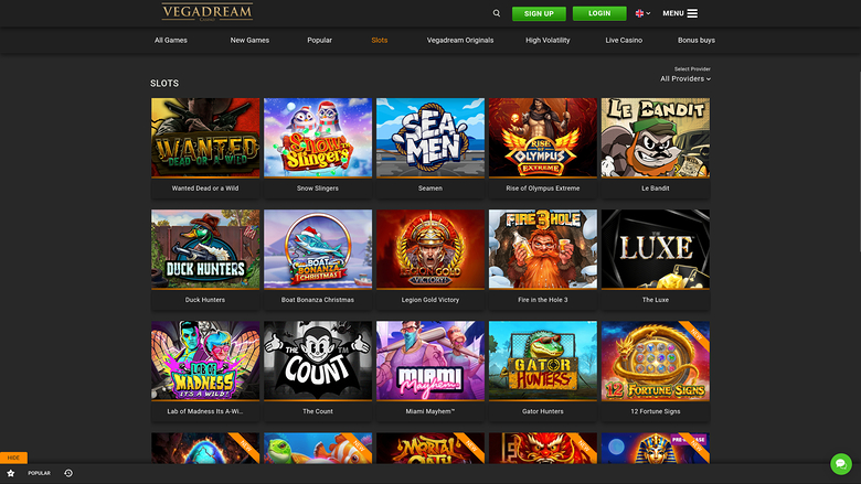 Vegadream Casino Desktop Games