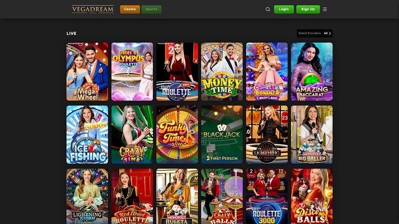 Casino Vegadream sur ordinateur avec croupier en direct