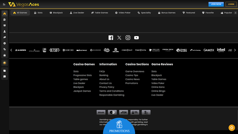 Développeurs du jeu de casino Vegas Aces pour ordinateur