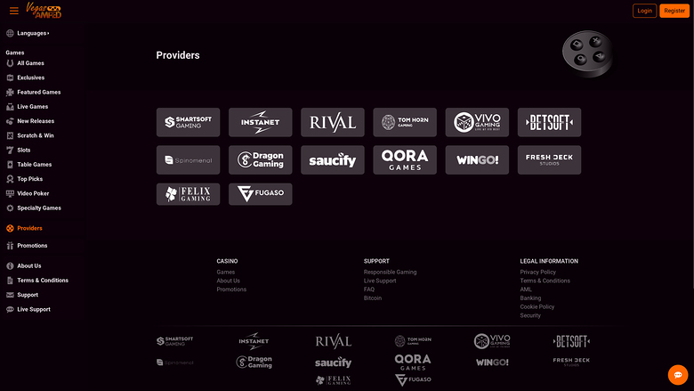 Vegas AMPED Casino Desktop Game Developers