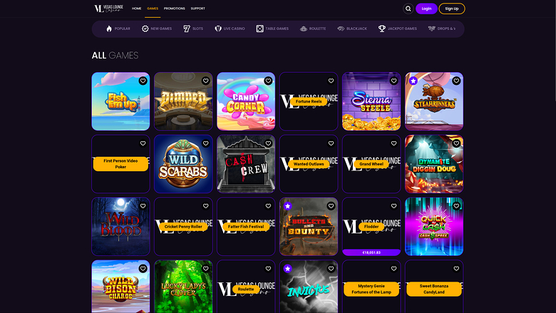 Vegas Lounge Casino Desktop Games