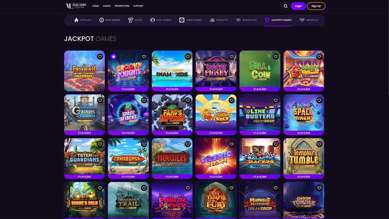 Vegas Lounge Casino Desktop Jackpot