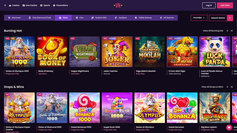 Jeux de casino Vegas Now sur ordinateur