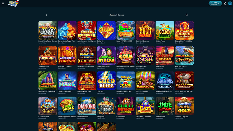 Jackpot de Vegas Palms Casino sur ordinateur