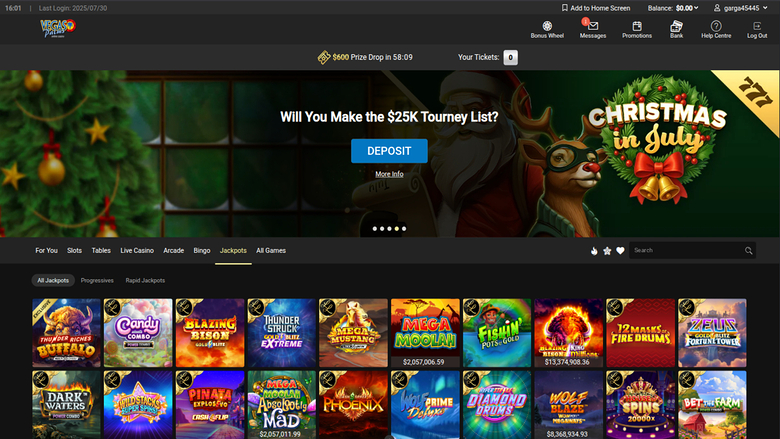 Jackpot desktop di Vegas Palms Casino