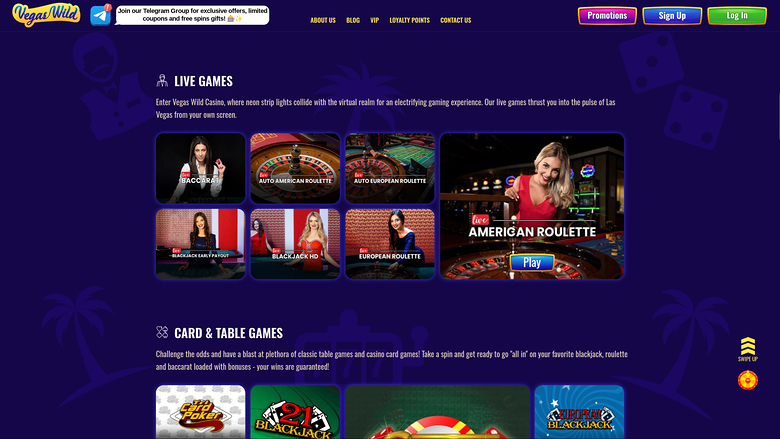 Croupier en direct sur ordinateur de Vegas Wild