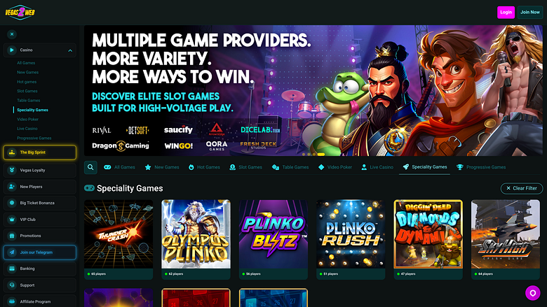 Vegas2Web Casino Desktop Specialty Games