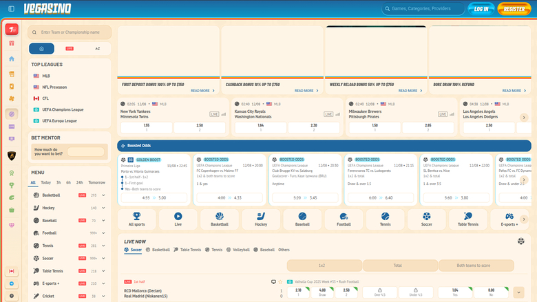  Deportes de escritorio de Vegasino Casino