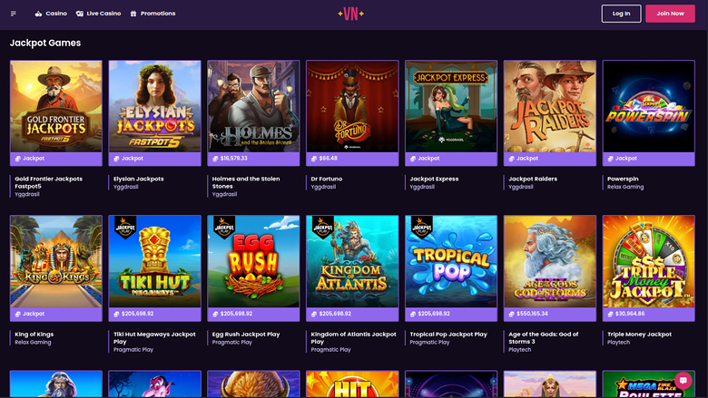 Jackpot de bureau de VegasNow Casino