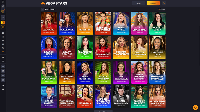 VegaStars Casino Live-Dealer