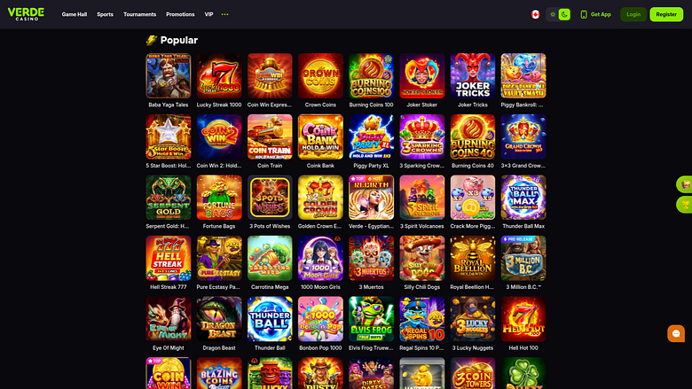 Verde Casino Desktop Games