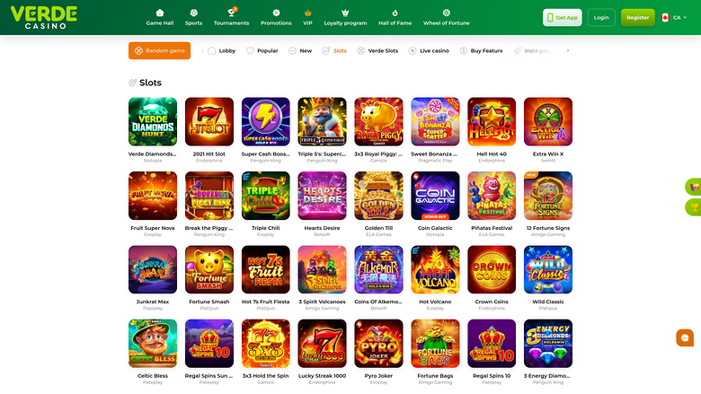 Verde Casino Desktop Games