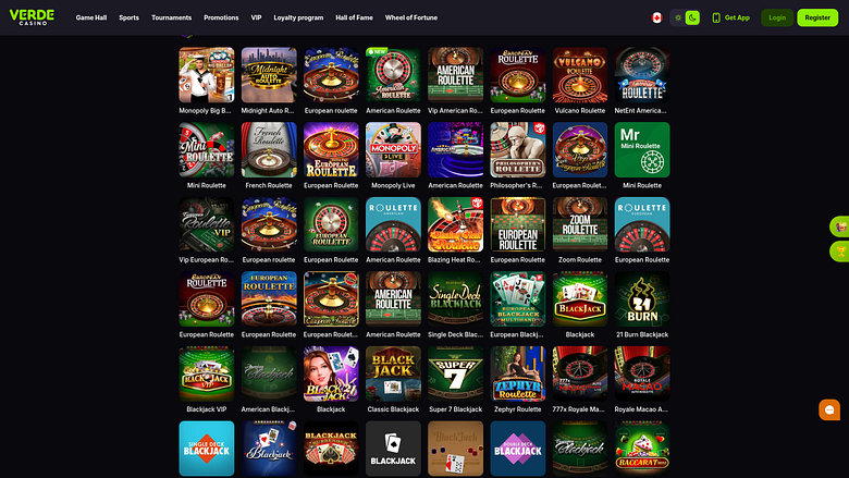 Verde Casino Desktop Live Dealer