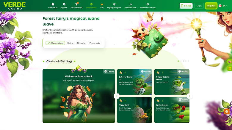 Verde Casino Desktop Promotions