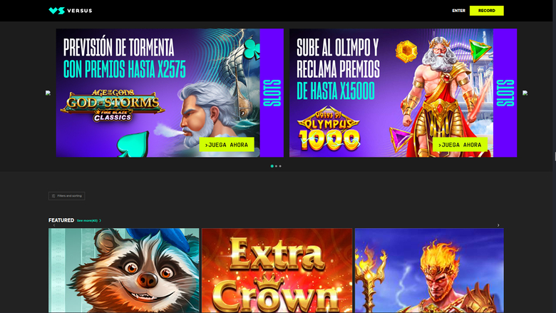 Jeux de Versus Casino sur ordinateur