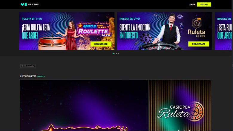 Croupier en direct de Versus Casino sur ordinateur