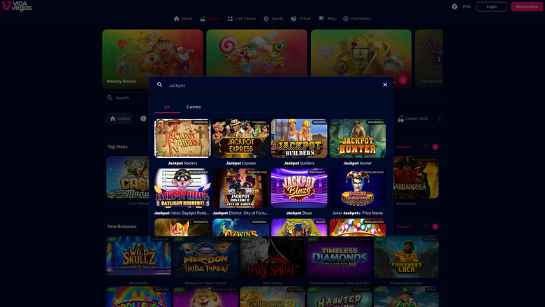 VidaVegas Casino Desktop Jackpot