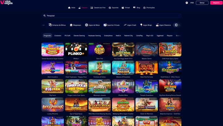 Desarrolladores de juegos de VidaVegas Casino en escritorio