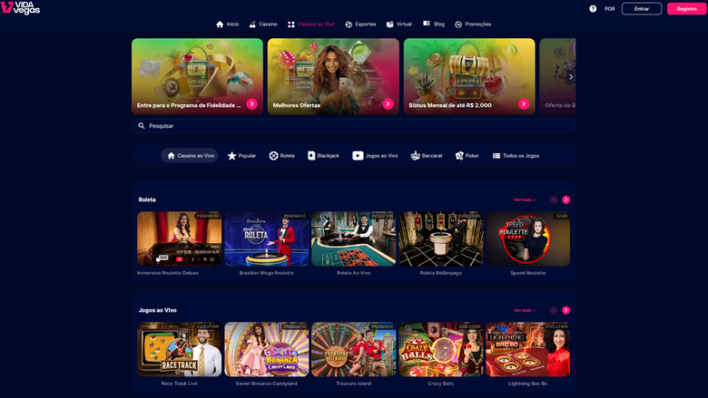 Crupier en vivo de VidaVegas Casino en escritorio