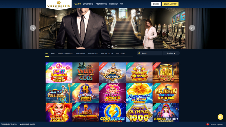 Page d'accueil de bureau de Viggoslots Casino