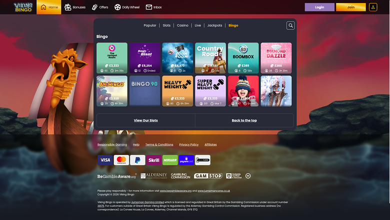 Jeux de bingo Viking Bingo Casino sur ordinateur