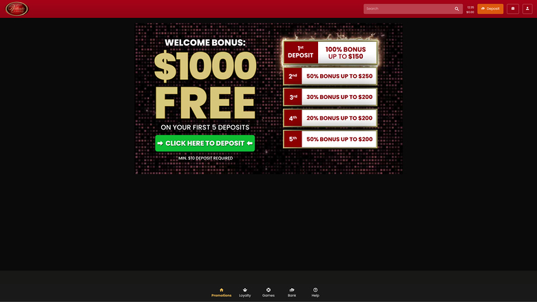 Promozioni desktop di Villento Casino