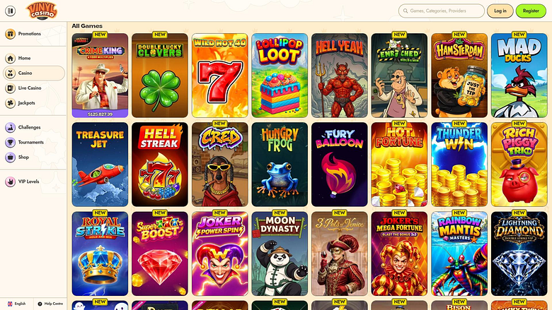 Vinyl Casino Desktop-Spiele