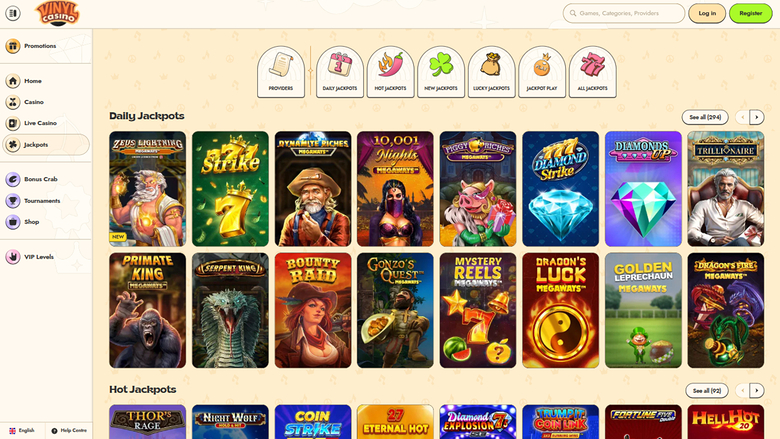 Jackpot de bureau de Vinyl Casino