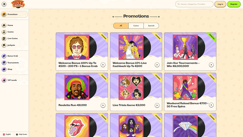 Promotions de bureau de Vinyl Casino