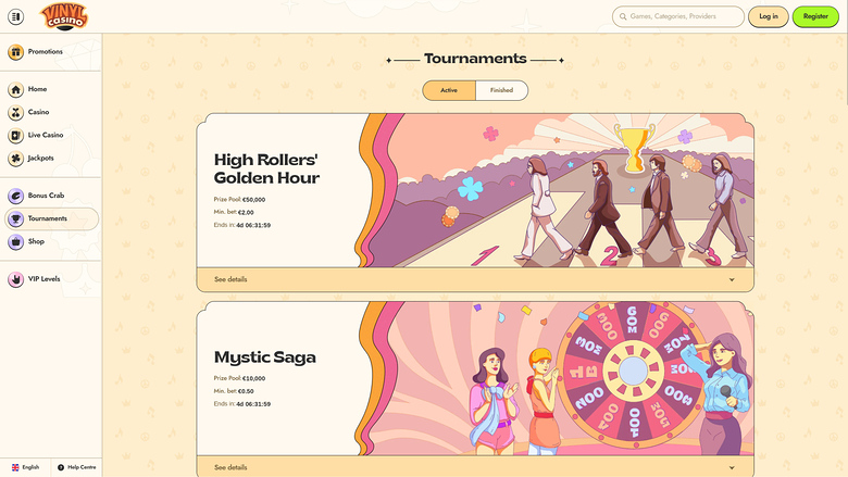 Tournois de bureau de Vinyl Casino