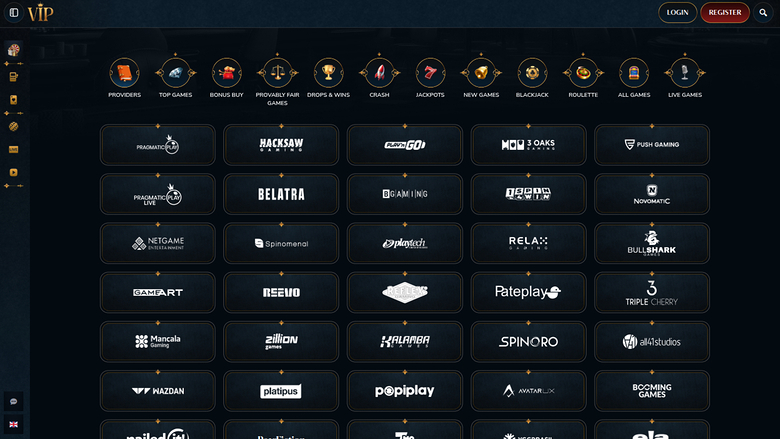 Développeurs de jeux de VIP Casino sur ordinateur