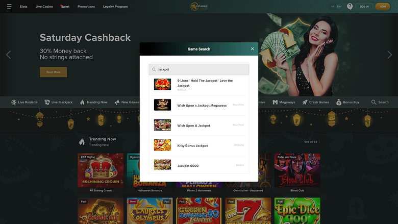 VipArabClub Casino Desktop Jackpot