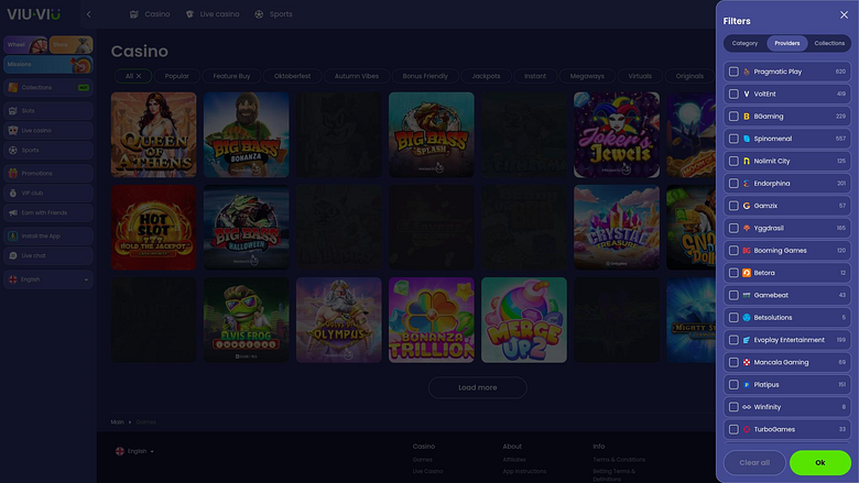 Desarrolladores de juegos de escritorio para casino ViuViu
