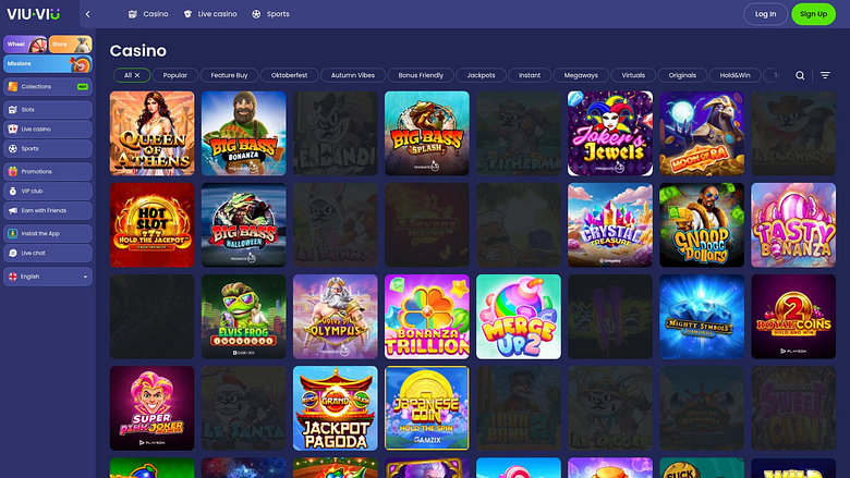 Juegos de escritorio del casino ViuViu
