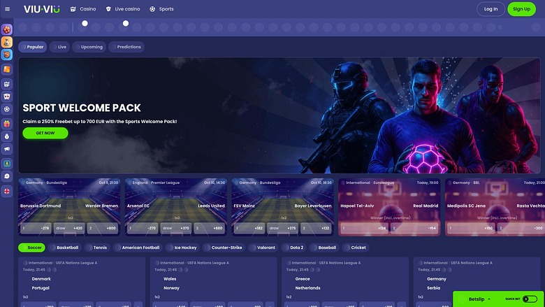 ViuViu Casino Deportes de escritorio