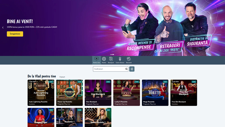 Croupier en direct de Vlad Cazino sur ordinateur